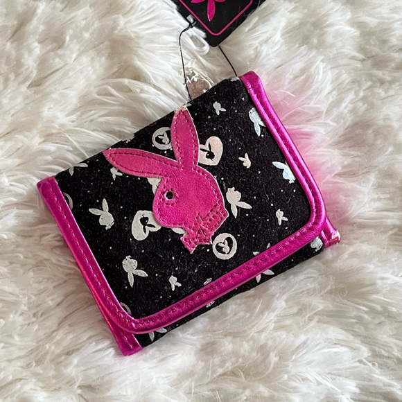 Playboy Pink Monogram Trifold wallet π°π